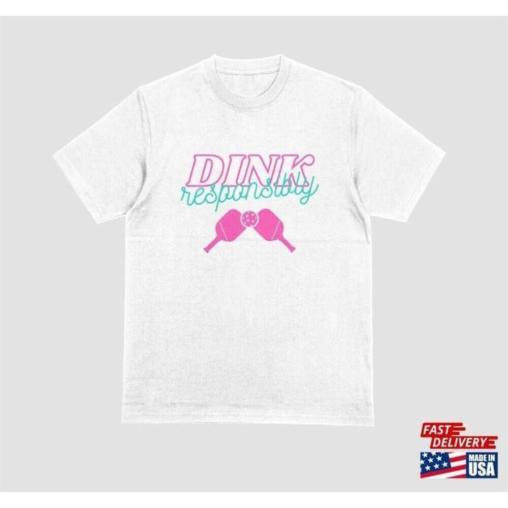 Dink Responsibly Pickleball Tee RetroPickle Ball Tshirt